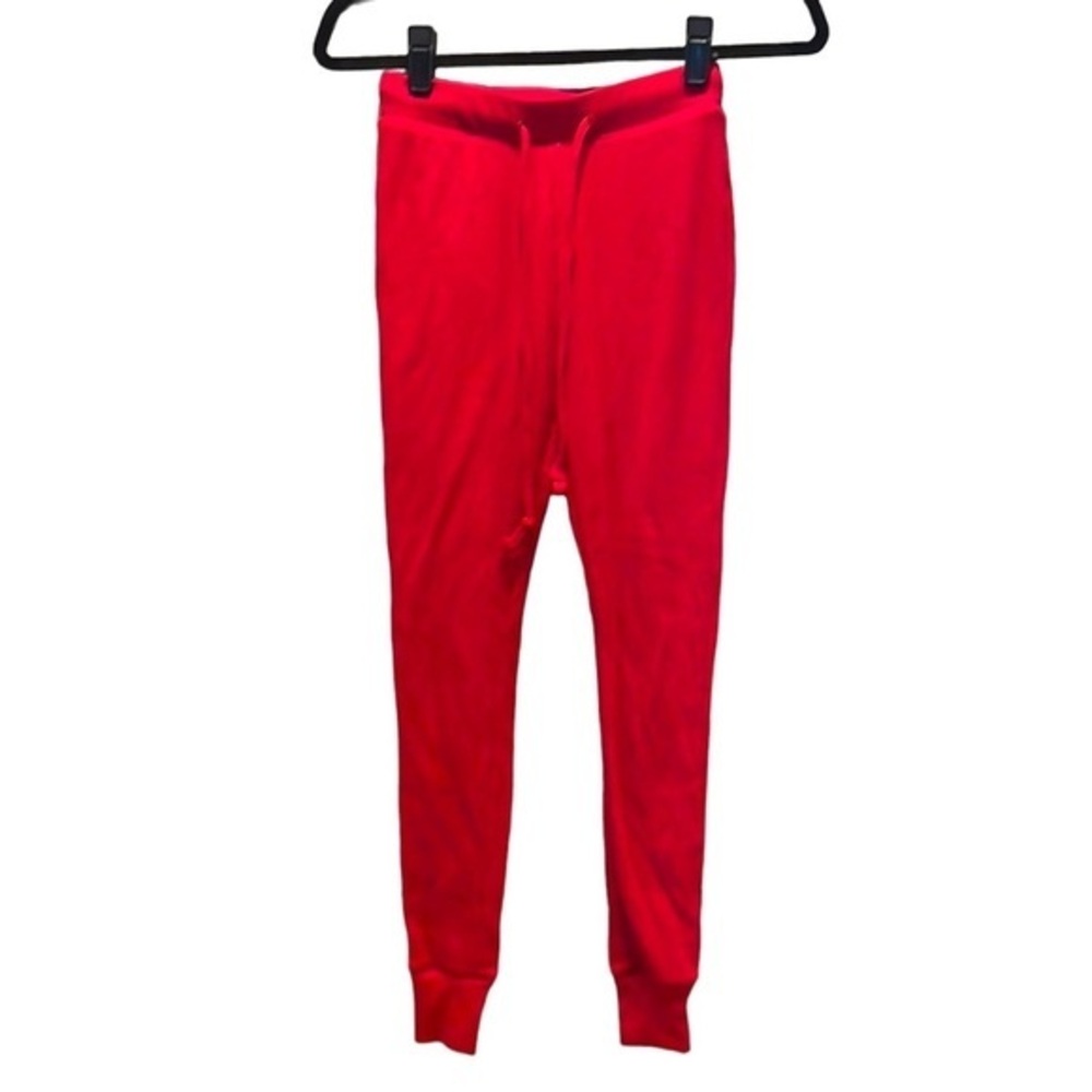 Old Navy Red Ribbed Soft Knit Joggers Pajamas Loungewear Size XS